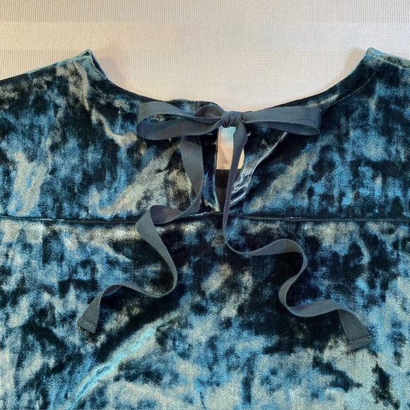 14th & Union Crushed Velvet Emerald Tee Sz Small Petite - Picture 7 of 11